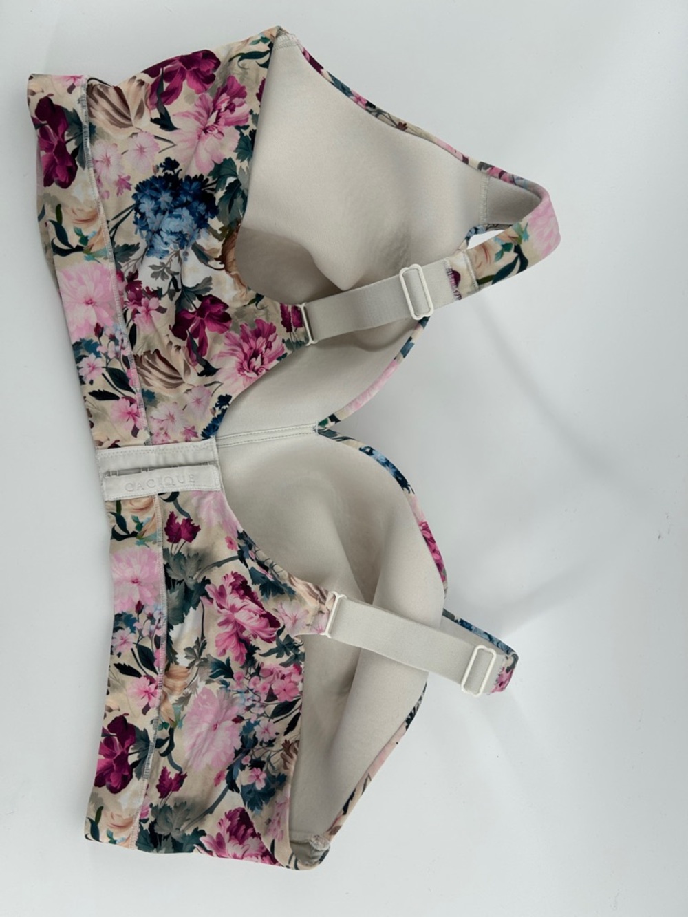 Cacique Lane Bryant Lightly Lined No-Wire Floral Print Bras Women's Sz 46 D - Picture 7 of 9